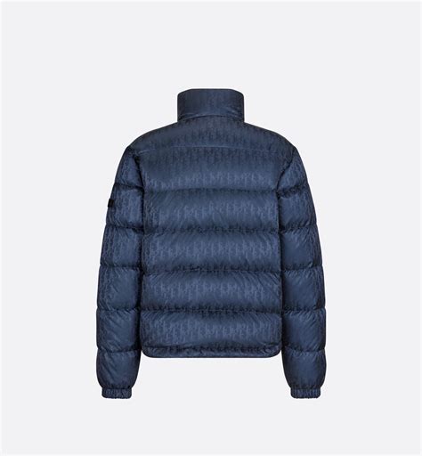 Dior Oblique Daunenjacke Funktionsjacquard in Marineblau 